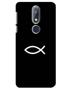 Чехол для Nokia 7.1 (2018) с картинкой «Символ рыбы Jesus»