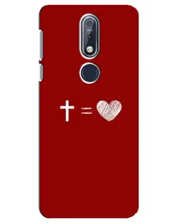 Чехол для Nokia 7.1 (2018) с картинкой «Уравнение любви»