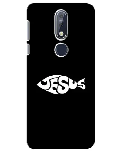 Чехол для Nokia 7.1 (2018) с картинкой «Рыба Jesus» Чехол для Nokia 7.1 (2018) с картинкой «Рыба Jesus»