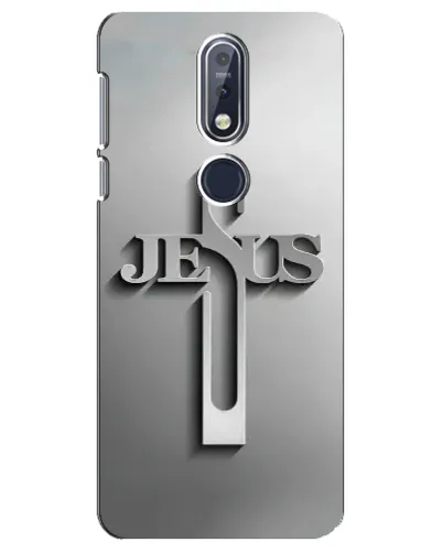 Чехол для Nokia 7.1 (2018) с картинкой «Металлический крест Jesus» Чехол для Nokia 7.1 (2018) с картинкой «Металлический крест Jesus»