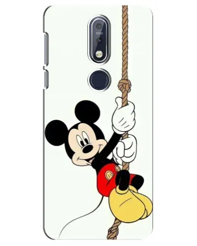 Чехол для Nokia 7.1 (2018) с картинкой «Mickey на канате»