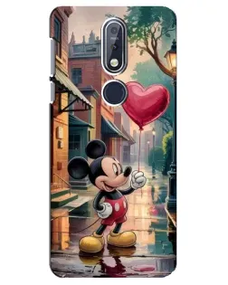 Чехол для Nokia 7.1 (2018) с картинкой «Микки и шарик-сердце» Чехол для Nokia 7.1 (2018) с картинкой «Микки и шарик-сердце»