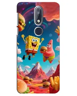 Чехол для Nokia 7.1 (2018) с картинкой «Космический фастфуд» Чехол для Nokia 7.1 (2018) с картинкой «Космический фастфуд»