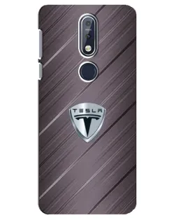 Чехол для Nokia 7.1 (2018) с картинкой «Металлическая текстура Tesla» Чехол для Nokia 7.1 (2018) с картинкой «Металлическая текстура Tesla»