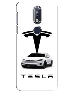 Чехол для Nokia 7.1 (2018) с картинкой «Tesla White Style» Чехол для Nokia 7.1 (2018) с картинкой «Tesla White Style»