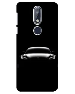 Чехол для Nokia 7.1 (2018) с картинкой «Фары Tesla Night» Чехол для Nokia 7.1 (2018) с картинкой «Фары Tesla Night»
