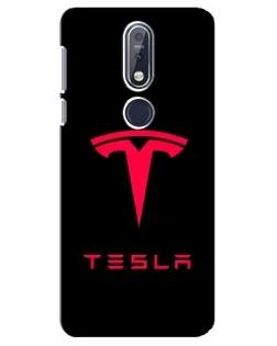 Чехол для Nokia 7.1 (2018) с картинкой «Tesla Red Logo» Чехол для Nokia 7.1 (2018) с картинкой «Tesla Red Logo»