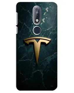 Чехол для Nokia 7.1 (2018) с картинкой «Мраморная Tesla Gold» Чехол для Nokia 7.1 (2018) с картинкой «Мраморная Tesla Gold»