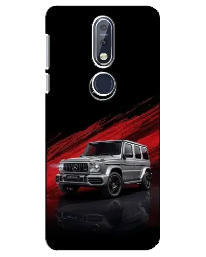 Чехол для Nokia 7.1 (2018) с картинкой «Mercedes G-Class красный»