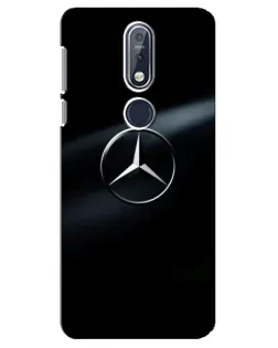 Чехол для Nokia 7.1 (2018) с картинкой «Mercedes на металле»