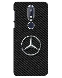 Чехол для Nokia 7.1 (2018) с картинкой «Карбоновый Mercedes стиль»