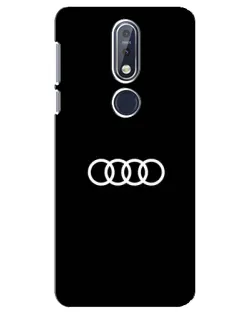 Чехол для Nokia 7.1 (2018) с картинкой «Audi White Logo»