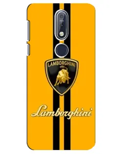 Чехол для Nokia 7.1 (2018) с картинкой «Lamborghini Stripe желтый»
