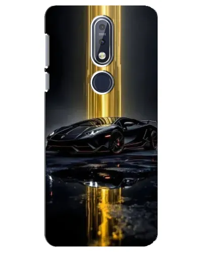 Чехол для Nokia 7.1 (2018) с картинкой «Ночной Lamborghini драйв»