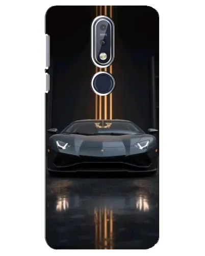 Чехол для Nokia 7.1 (2018) с картинкой «Lamborghini золотые линии»