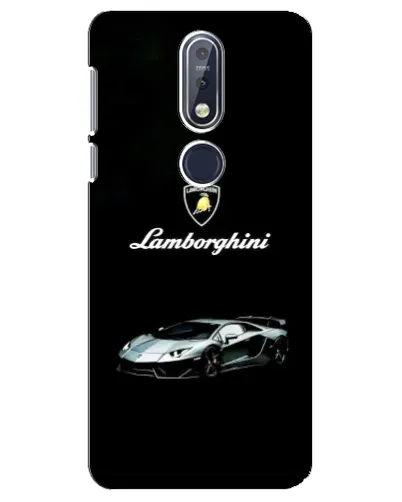 Чехол для Nokia 7.1 (2018) с картинкой «Логотип Lamborghini классика»