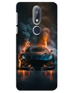 Чехол для Nokia 7.1 (2018) с картинкой «Lamborghini дымная эстетика» Чехол для Nokia 7.1 (2018) с картинкой «Lamborghini дымная эстетика»