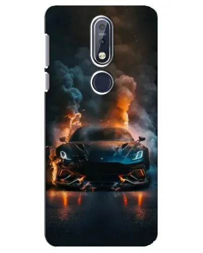 Чехол для Nokia 7.1 (2018) с картинкой «Lamborghini дымная эстетика»