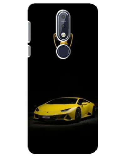 Чехол для Nokia 7.1 (2018) с картинкой «Lamborghini желтый акцент»