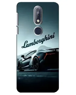 Чехол для Nokia 7.1 (2018) с картинкой «Классическая надпись Lamborghini» Чехол для Nokia 7.1 (2018) с картинкой «Классическая надпись Lamborghini»