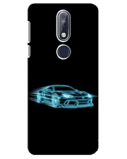Чехол для Nokia 7.1 (2018) с картинкой «Неоновый контур Lamborghini» Чехол для Nokia 7.1 (2018) с картинкой «Неоновый контур Lamborghini»