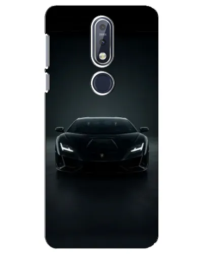 Чехол для Nokia 7.1 (2018) с картинкой «Черный Lamborghini Aventador»