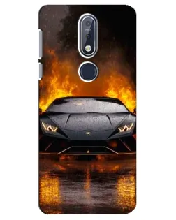 Чехол для Nokia 7.1 (2018) с картинкой «Lamborghini в огне» Чехол для Nokia 7.1 (2018) с картинкой «Lamborghini в огне»
