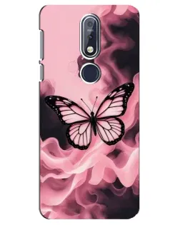 Чехол для Nokia 7.1 (2018) с картинкой «Бабочка в дыму» Чехол для Nokia 7.1 (2018) с картинкой «Бабочка в дыму»