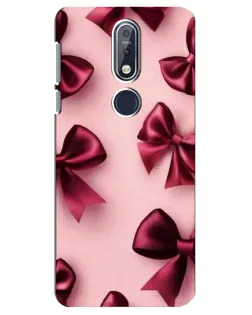 Чехол для Nokia 7.1 (2018) с картинкой «Бордовый атлас»
