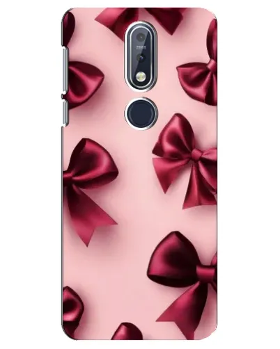 Чехол для Nokia 7.1 (2018) с картинкой «Бордовый атлас»