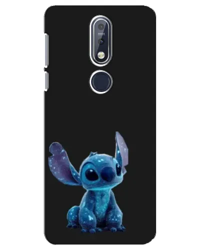 Чехол для Nokia 7.1 (2018) с картинкой «Стич на черном» Чехол для Nokia 7.1 (2018) с картинкой «Стич на черном»