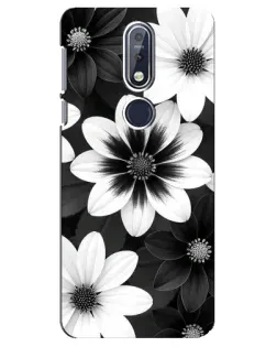 Чехол для Nokia 7.1 (2018) с картинкой «Монохромные астры» Чехол для Nokia 7.1 (2018) с картинкой «Монохромные астры»