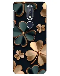 Чехол для Nokia 7.1 (2018) с картинкой «Клевер в золоте» Чехол для Nokia 7.1 (2018) с картинкой «Клевер в золоте»