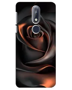 Чехол для Nokia 7.1 (2018) с картинкой «Шелковая черная роза» Чехол для Nokia 7.1 (2018) с картинкой «Шелковая черная роза»
