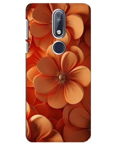 Чехол для Nokia 7.1 (2018) с картинкой «Оранжевый макро цветок»