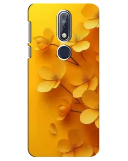 Чехол для Nokia 7.1 (2018) с картинкой «Золотые лепестки» Чехол для Nokia 7.1 (2018) с картинкой «Золотые лепестки»