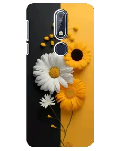 Чехол для Nokia 7.1 (2018) с картинкой «Подсолнух и ромашка»