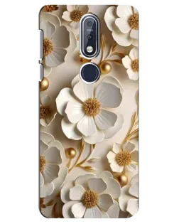 Чехол для Nokia 7.1 (2018) с картинкой «Белие бумажние цвети» Чехол для Nokia 7.1 (2018) с картинкой «Белие бумажние цвети»