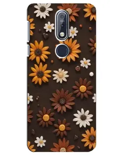 Чехол для Nokia 7.1 (2018) с картинкой «Узор из маленьких подсолнухов» Чехол для Nokia 7.1 (2018) с картинкой «Узор из маленьких подсолнухов»
