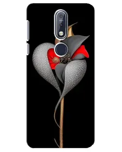 Чехол для Nokia 7.1 (2018) с картинкой «Серебряный фантазийный цветок» Чехол для Nokia 7.1 (2018) с картинкой «Серебряный фантазийный цветок»