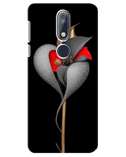 Чехол для Nokia 7.1 (2018) с картинкой «Серебряный фантазийный цветок» Чехол для Nokia 7.1 (2018) с картинкой «Серебряный фантазийный цветок»