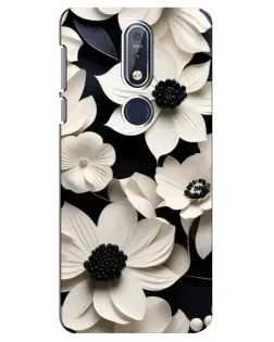 Чехол для Nokia 7.1 (2018) с картинкой «Объемные белые цветы» Чехол для Nokia 7.1 (2018) с картинкой «Объемные белые цветы»