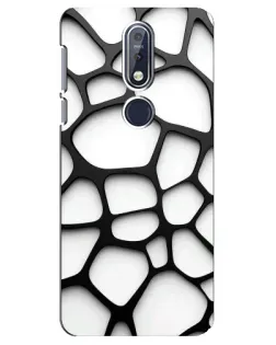 Чехол для Nokia 7.1 (2018) с картинкой «Белая объемная сетка» Чехол для Nokia 7.1 (2018) с картинкой «Белая объемная сетка»