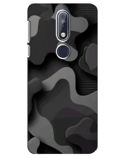 Чехол для Nokia 7.1 (2018) с картинкой «Темный абстрактный камуфляж» Чехол для Nokia 7.1 (2018) с картинкой «Темный абстрактный камуфляж»