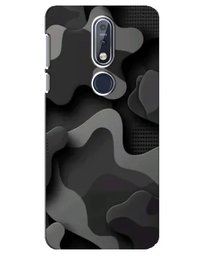 Чехол для Nokia 7.1 (2018) с картинкой «Темный абстрактный камуфляж»