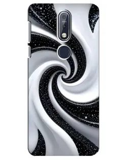 Чехол для Nokia 7.1 (2018) с картинкой «Черно-белая спираль» Чехол для Nokia 7.1 (2018) с картинкой «Черно-белая спираль»