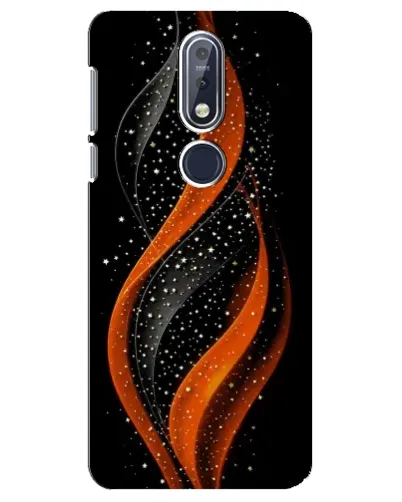 Чехол для Nokia 7.1 (2018) с картинкой «Огненная звездная волна»