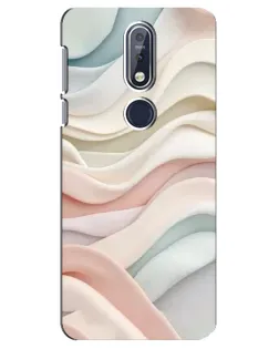 Чехол для Nokia 7.1 (2018) с картинкой «Пастельные нежные волны»