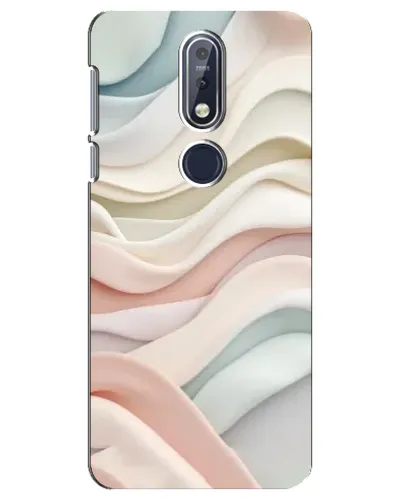 Чехол для Nokia 7.1 (2018) с картинкой «Пастельные нежные волны»