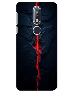 Чехол для Nokia 7.1 (2018) с картинкой «Kрасная лавовая трещина»